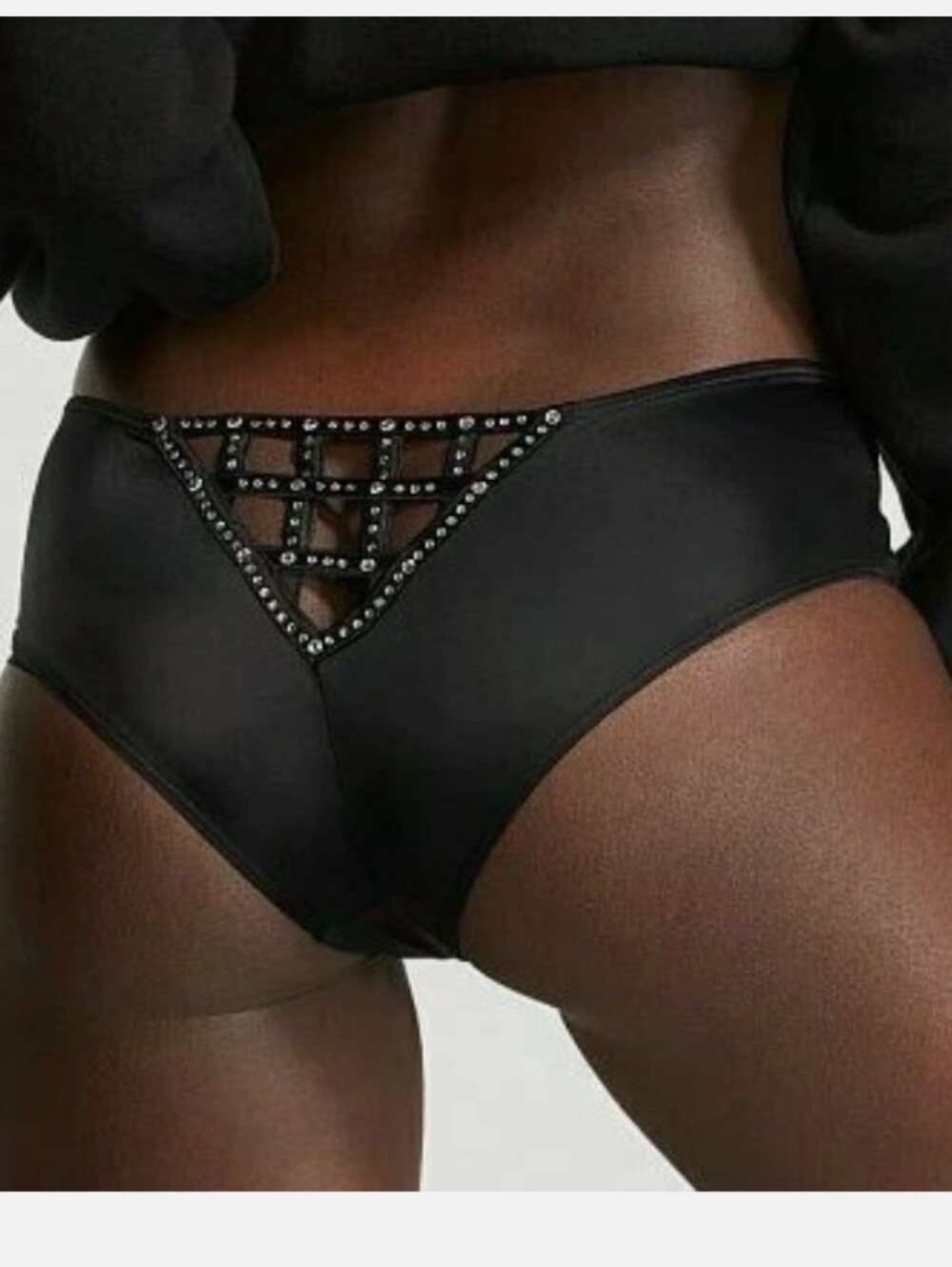 Victoria's secret very sexy subtle shine cage back BLING cheeky panty XSMALL